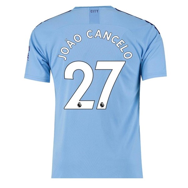 Camiseta Manchester City NO.27 Cancelo Primera 2019-2020 Azul